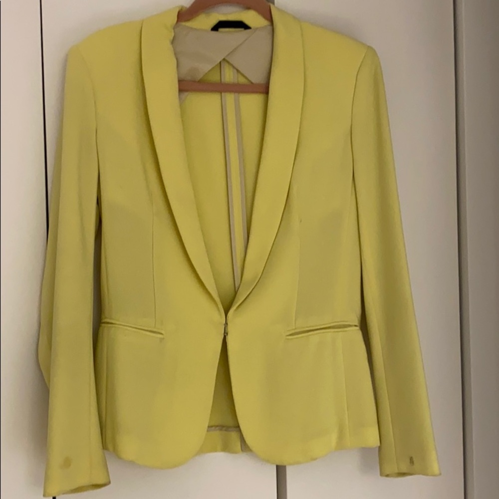 Rag and bone neon yellow tuxedo blazer
